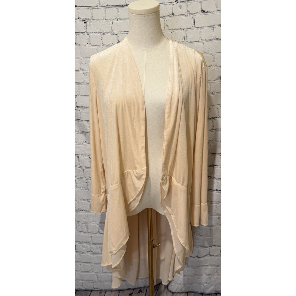 Kate & Mallory open-front cardigan asymmetrical high-low cascading hemline XL